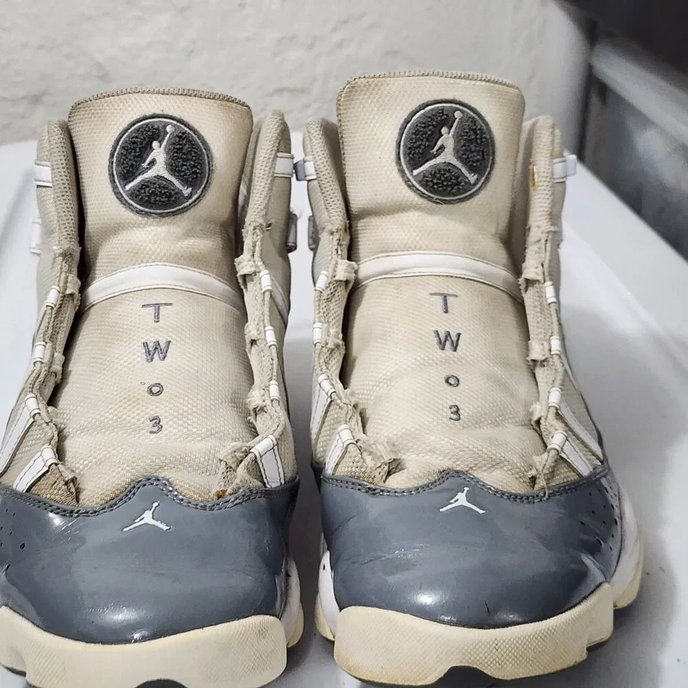 Nike Air Jordan 6 Rings White Cool Grey Men’s Size (13) 322992-014 As Is Flaws